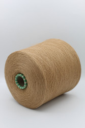 30190 Итальянская бобинная пряжа для вязания меринос 100%, кэмел,  1500м, E.Miroglio Class- фото3