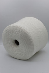 30200 Итальянская бобинная пряжа для вязания меринос 100%, белый,  1500м, Tollegno-Harmony- фото3