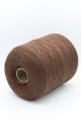 30194 Итальянская бобинная пряжа для вязания меринос 100%, шоколадный коричневый,  1500м, Zegna Baruffa Cashwool- фото3