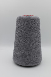 30199 Итальянская бобинная пряжа для вязания меринос 100%, серый меланж,  1500м, Tollegno-Harmony- фото