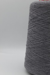 30199 Итальянская бобинная пряжа для вязания меринос 100%, серый меланж,  1500м, Tollegno-Harmony- фото2