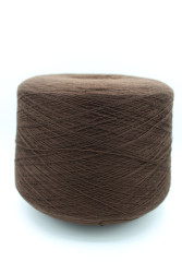 30196 Итальянская бобинная пряжа для вязания меринос 100%, тёмно-коричневый,  1500м, Zegna Baruffa Cashwool- фото