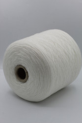 30191 Итальянская бобинная пряжа для вязания меринос 100%, белый,  1500м, Zegna Baruffa Cashwool- фото3