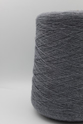 30193 Итальянская бобинная пряжа для вязания меринос 100%, серый меланж,  1500м, Zegna Baruffa Cashwool- фото2