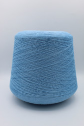 30214 Итальянская бобинная пряжа для вязания меринос 100%, голубой,  3000м, Zegna Baruffa Millenium- фото