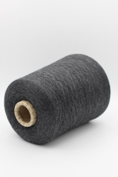 30230 Итальянская бобинная пряжа для вязания меринос 100%, тёмно-серый меланж,  3000м, Cariaggi Pukaki- фото3