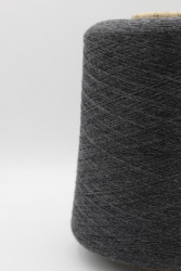 30230 Итальянская бобинная пряжа для вязания меринос 100%, тёмно-серый меланж,  3000м, Cariaggi Pukaki- фото2