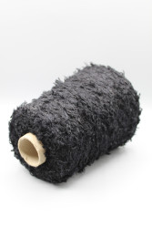 30241 Итальянская бобинная пряжа для вязания Luigi Boldrini  Malfile 40% хлопок, 18% шёлк, 42% вискоза, чёрный 200м/100гр- фото3