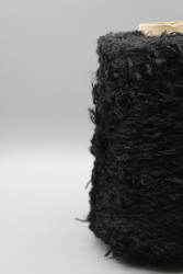 30241 Итальянская бобинная пряжа для вязания Luigi Boldrini  Malfile 40% хлопок, 18% шёлк, 42% вискоза, чёрный 200м/100гр- фото2