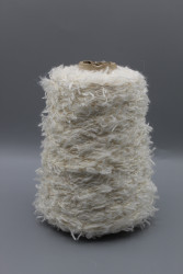 30240 Итальянская бобинная пряжа для вязания Luigi Boldrini  Malfile 40% хлопок, 18% шёлк, 42% вискоза, кремовый 200м/100гр- фото