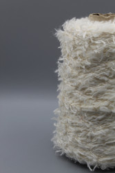 30240 Итальянская бобинная пряжа для вязания Luigi Boldrini  Malfile 40% хлопок, 18% шёлк, 42% вискоза, кремовый 200м/100гр- фото2