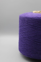 Итальянская бобинная пряжа Monticolore Bonwool меринос 15% хлопок 85% , фиолетовый 1700м/100гр- фото2