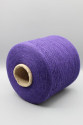 Итальянская бобинная пряжа Monticolore Bonwool меринос 15% хлопок 85% , фиолетовый 1700м/100гр- фото3