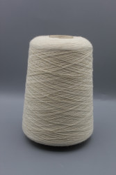 Итальянская бобинная пряжа Monticolore Bonwool меринос 15% хлопок 85% , бело-бежевый 1700м/100гр- фото