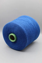 Итальянская бобинная пряжа Monticolore Bonwool меринос 15% хлопок 85% , ярко-синий 1700м/100гр- фото3