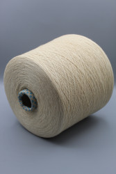 Итальянская бобинная пряжа Monticolore Bonwool меринос 15% хлопок 85% , бежевый 1700м/100гр- фото3