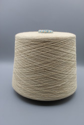 Итальянская бобинная пряжа Monticolore Bonwool меринос 15% хлопок 85% , бежевый 1700м/100гр- фото