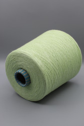 Итальянская бобинная пряжа Monticolore Bonwool меринос 15% хлопок 85% , мятно-салатовый 1700м/100гр- фото3
