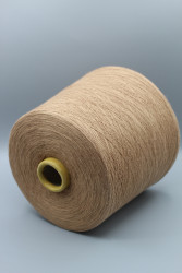 Итальянская бобинная пряжа Monticolore Bonwool меринос 15% хлопок 85% , кэмел 1700м/100гр- фото3