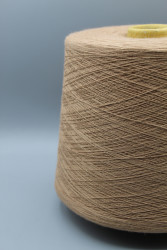 Итальянская бобинная пряжа Monticolore Bonwool меринос 15% хлопок 85% , кэмел 1700м/100гр- фото2