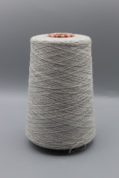 Итальянская бобинная пряжа Monticolore Bonwool меринос 15% хлопок 85% , серый меланж 1700м/100гр- фото