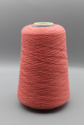 Итальянская бобинная пряжа Monticolore Bonwool меринос 15% хлопок 85% , грейпфрут 1700м/100гр- фото