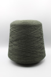 30255 Итальянская бобинная пряжа для вязания меринос 100%, сосновый зелёный,  1500м, Zegna Baruffa Cashwool- фото