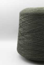 30255 Итальянская бобинная пряжа для вязания меринос 100%, сосновый зелёный,  1500м, Zegna Baruffa Cashwool- фото2