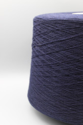 1003528 Итальянская бобинная пряжа кардный кашемир 50% меринос 50% тёмный чернильно-синий 1300м New Mill 50 Green- фото2