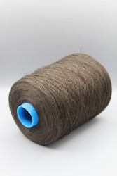 1003449 Итальянская бобинная пряжа 100% лен, тёмно-коричневый меланж 1950м/100гр, Lino Delta- фото3