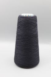 1003499-2 Итальянская бобинная пряжа шелк 30% кашемир 70% 2400м чёрно-синий Zegna Baruffa Gold- фото