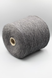 30253-2 Итальянская бобинная пряжа кардный меринос 40% кашемир 10% альпака 20% вискоза 30% серый меланж 1500м New Mill Poseidon- фото4
