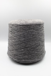 30253-2 Итальянская бобинная пряжа кардный меринос 40% кашемир 10% альпака 20% вискоза 30% серый меланж 1500м New Mill Poseidon- фото