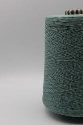 30350 Пряжа для вязания из Италии 80% хлопок 20% шелк Emilcotoni Realsilk , 2800м/100гр нефрит- фото2