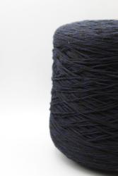 30361 Пряжа для вязания из Италии 100% хлопок Iafil-Organic, 277м/100гр цвет черный+тёмно-синий- фото2
