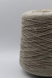30357 Пряжа для вязания из Италии 75% хлопок 25% полиамид Lineapiu Cretonne, 420м/100гр цвет бежевый тауп- фото2