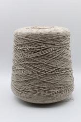 30357 Пряжа для вязания из Италии 75% хлопок 25% полиамид Lineapiu Cretonne, 420м/100гр цвет бежевый тауп- фото