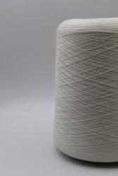 30424 Итальянская бобинная пряжа шелк 30% кашемир 70% 4000м Botto Jiuzeppe Fairsilk,  белый жемчуг- фото2