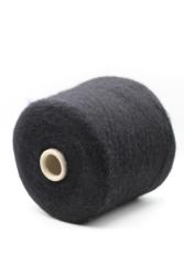 30469 Итальянская бобинная пряжа Toscano Baby15 45% бэби альпака, 20% меринос, 35% полиамид, 1500м, чёрный- фото3